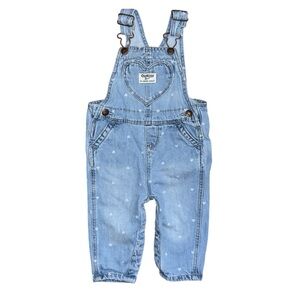 Oshkosh Denim Heart Overalls Size 9mo